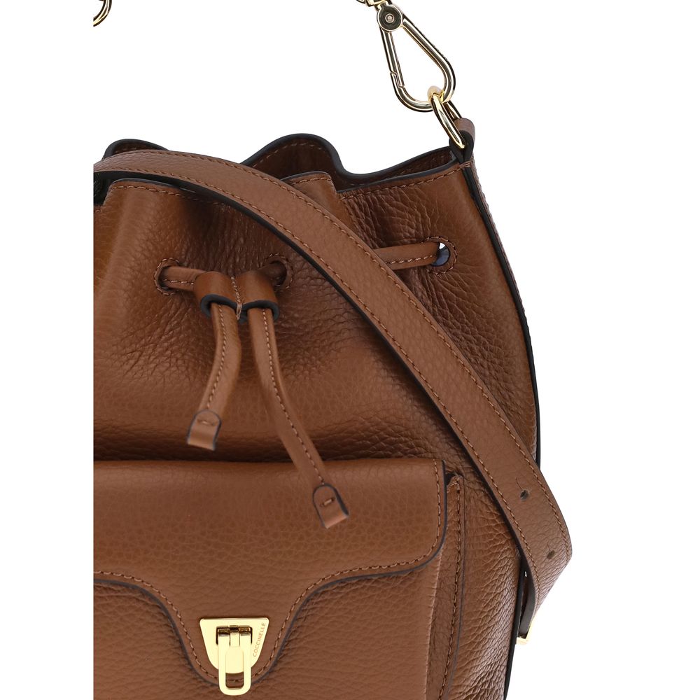 Coccinelle - Brown Calf Leather Bos Taurus Backet Bag