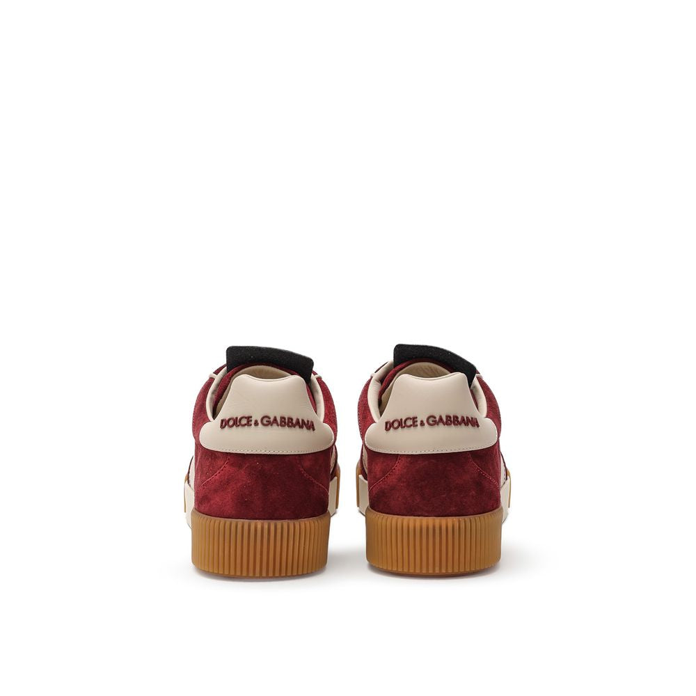 Dolce & Gabbana - White Leather Low Top Sneakers