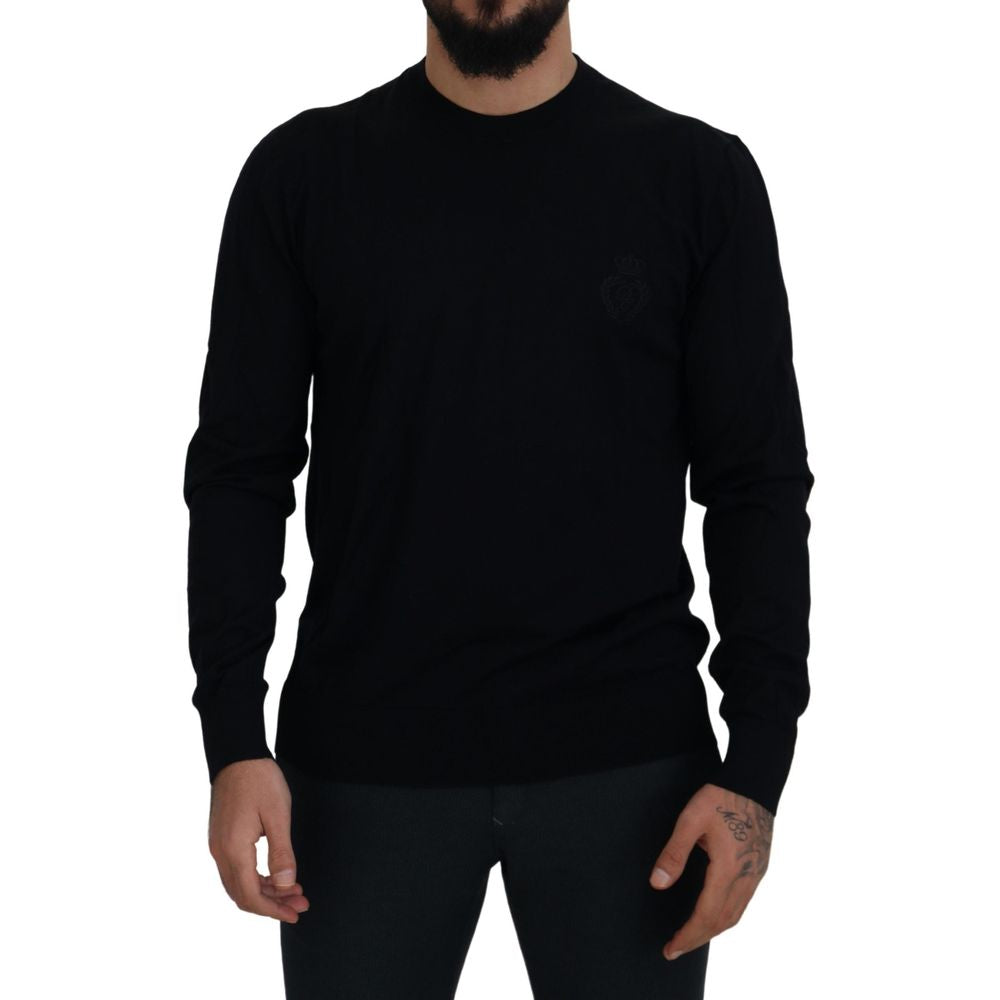 Dolce & Gabbana - Black Virgin Wool Sweatshirt