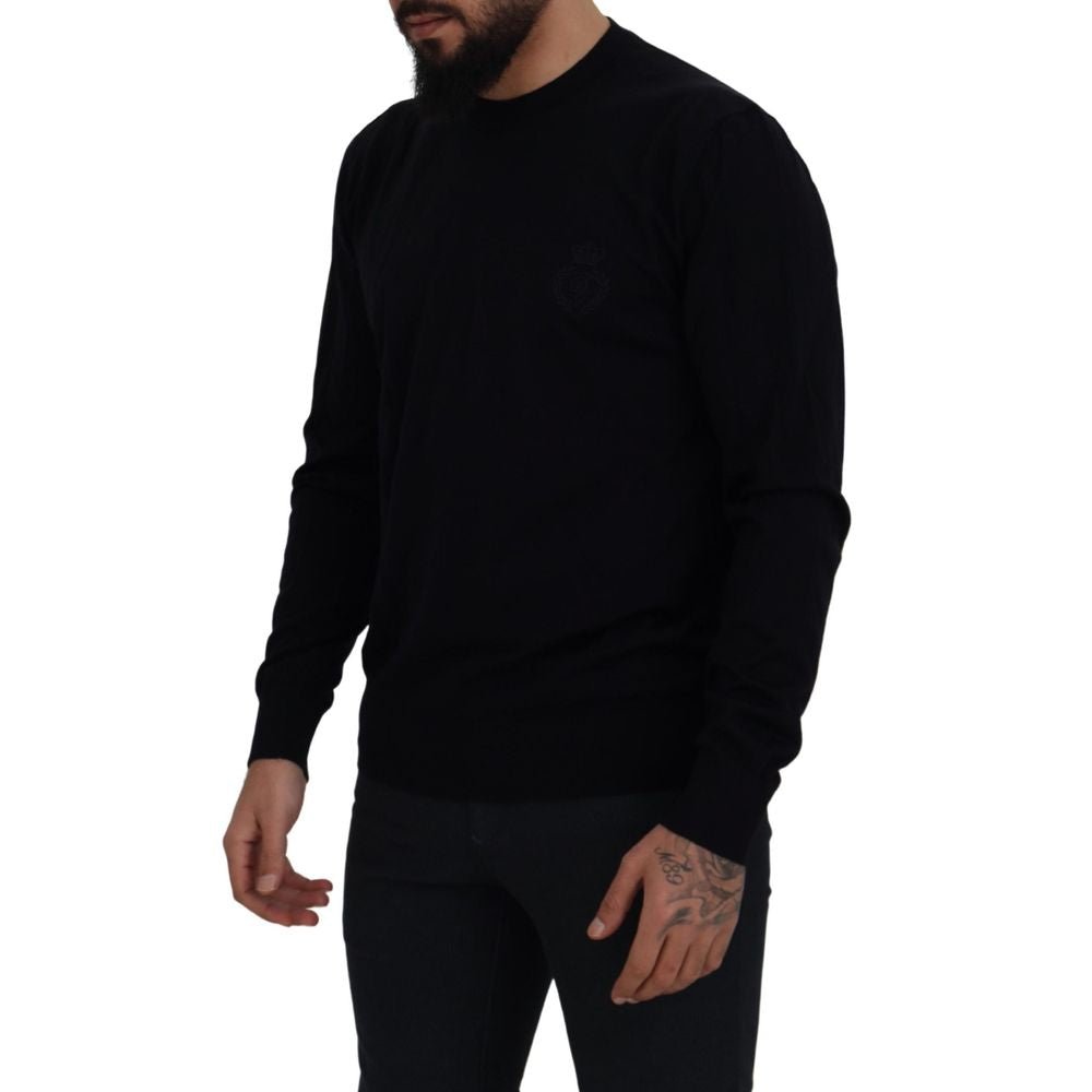 Dolce & Gabbana - Black Virgin Wool Sweatshirt