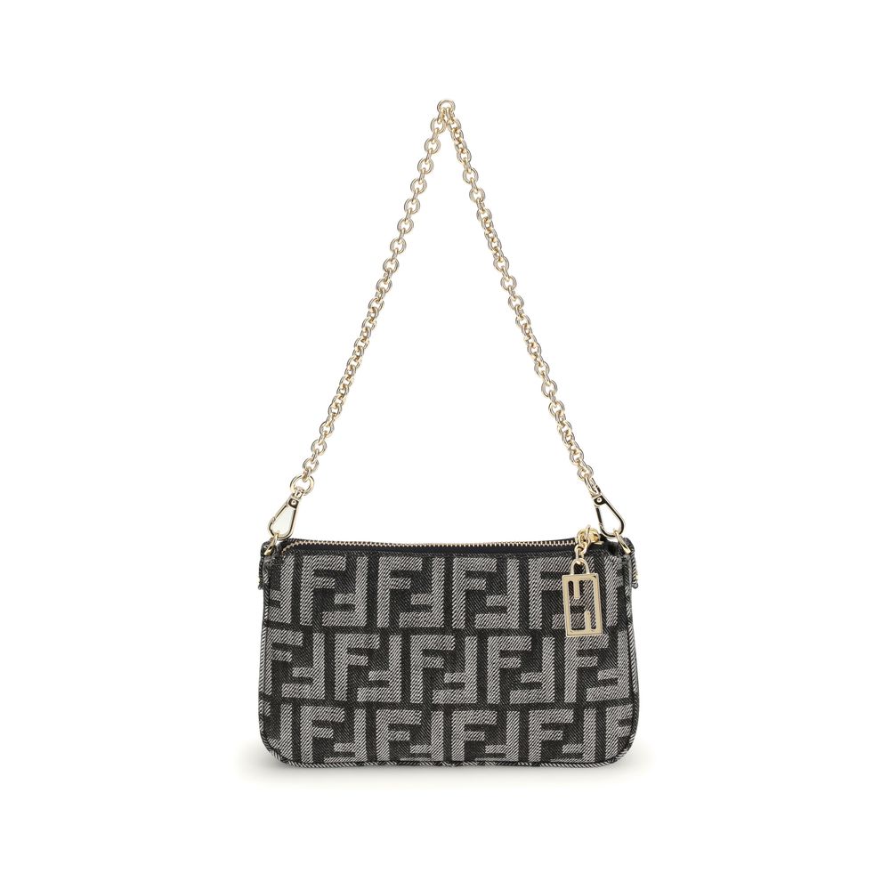 Fendi - Blue Cotton Clutch Bag