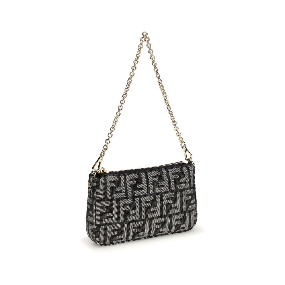 Fendi - Blue Cotton Clutch Bag