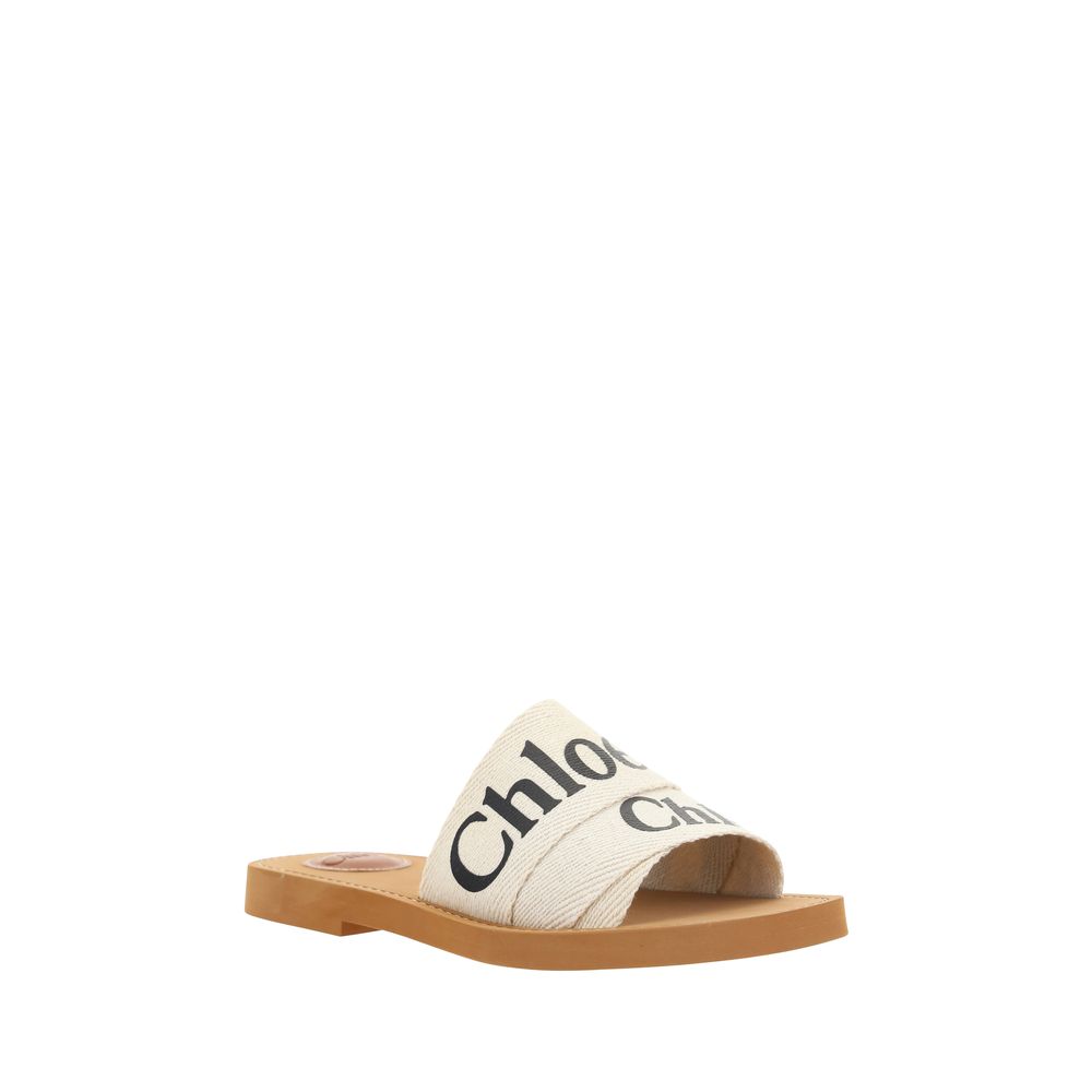 Chloé - Cotton Woody Sandals