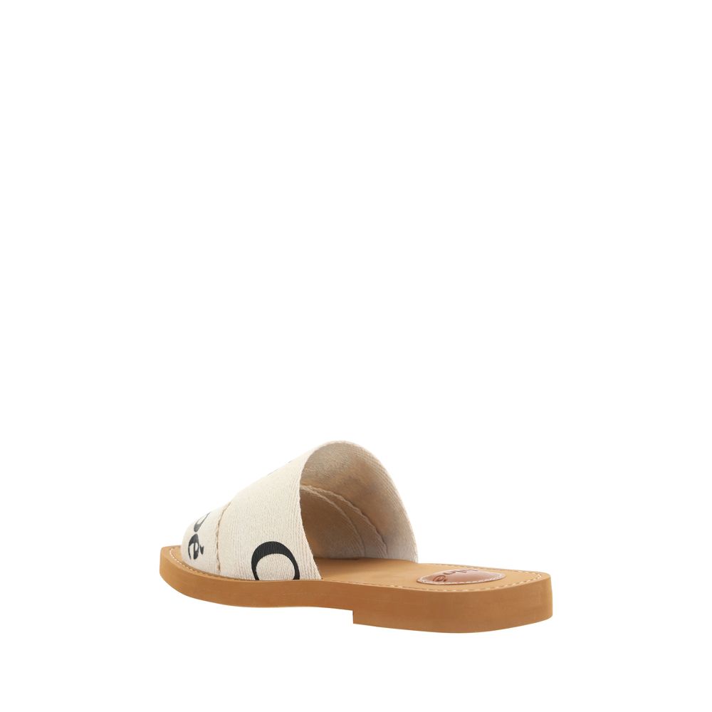 Chloé - Cotton Woody Sandals