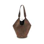 Khaite - Brown Calf Leather Bos Taurus Shoulder Bag