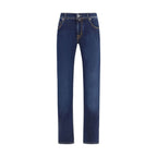 Jacob Cohen - Blue Cotton Slim Fit Jeans
