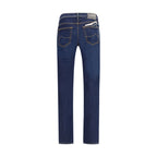Jacob Cohen - Blue Cotton Slim Fit Jeans