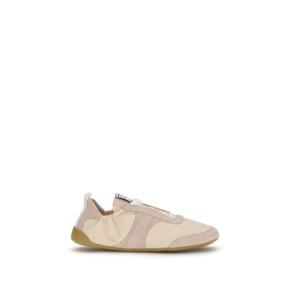 Chloé - Beige Nylon Athletic Sneakers