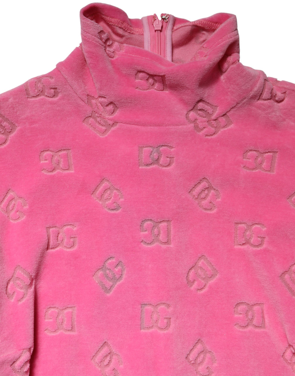 Dolce & Gabbana - Pink Logo Monogram Long Sleeve Jumpsuit  Dress