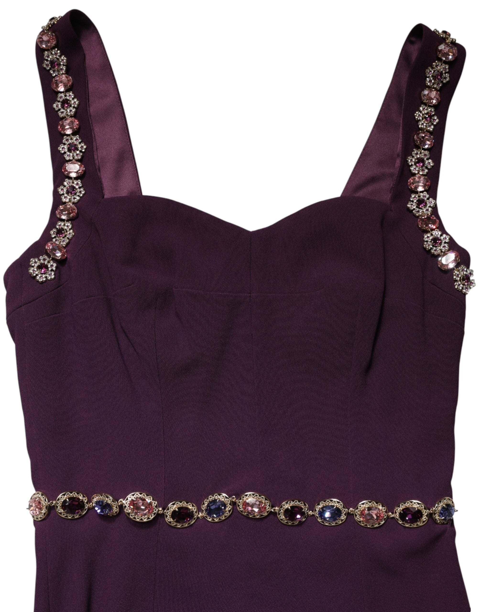 Dolce & Gabbana - Violet Embellished Sheath Mermaid Gown Dress