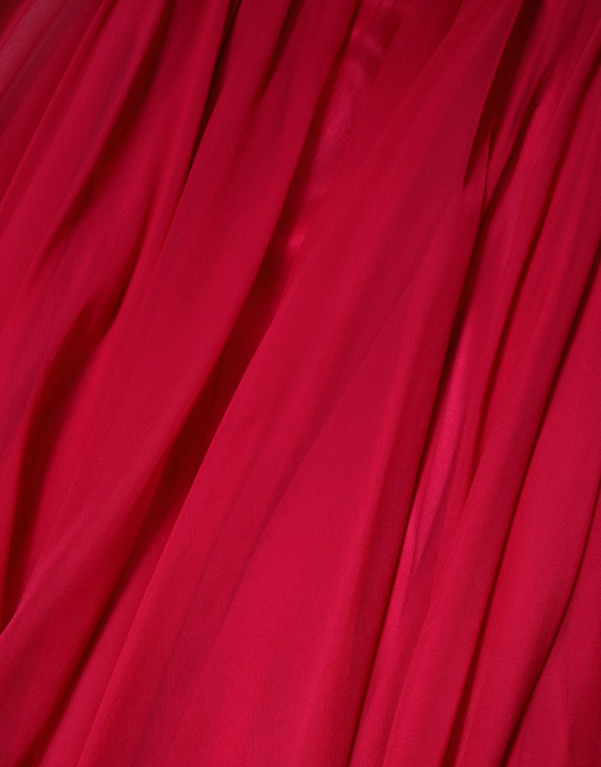 Dolce & Gabbana - Pink Silk Embellished A-line Midi Dress