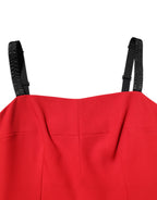 Dolce & Gabbana - Red Stretch Bodycon Sheath Knee Length Dress