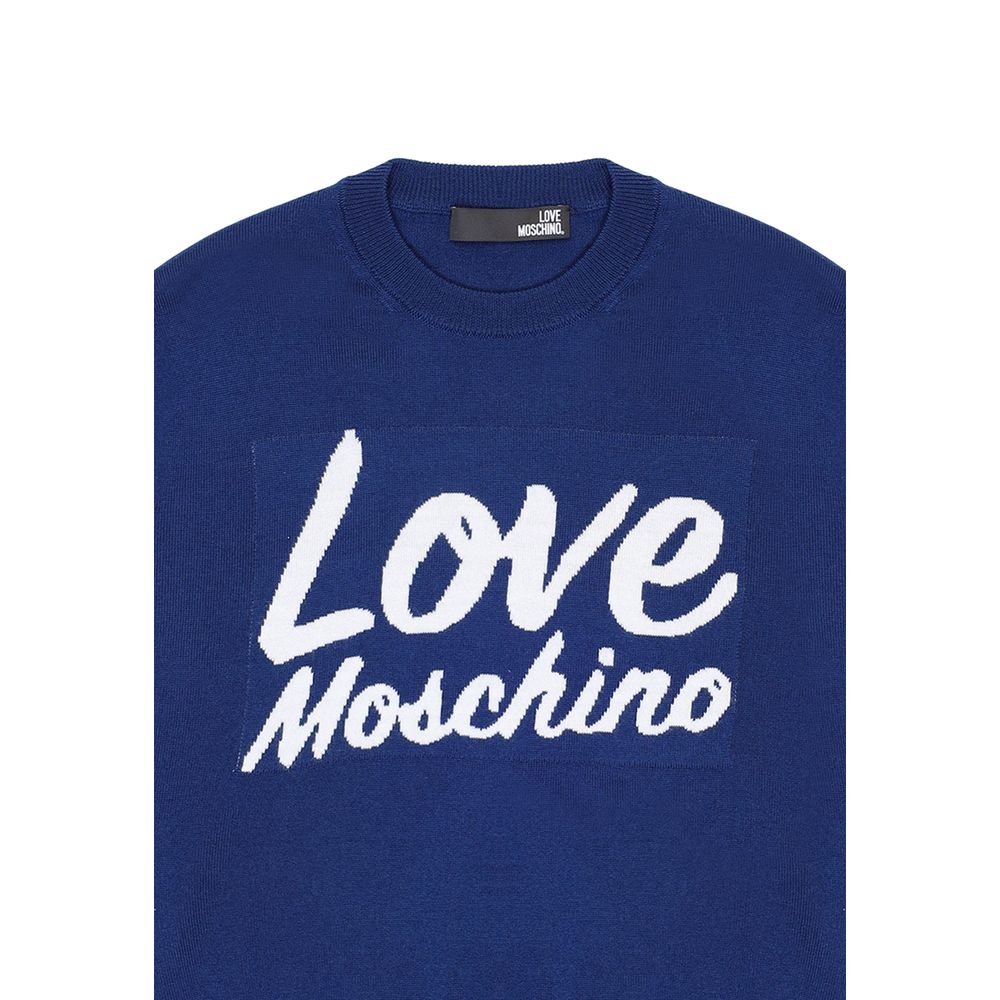 Love Moschino - Blue Wool Sweatshirt