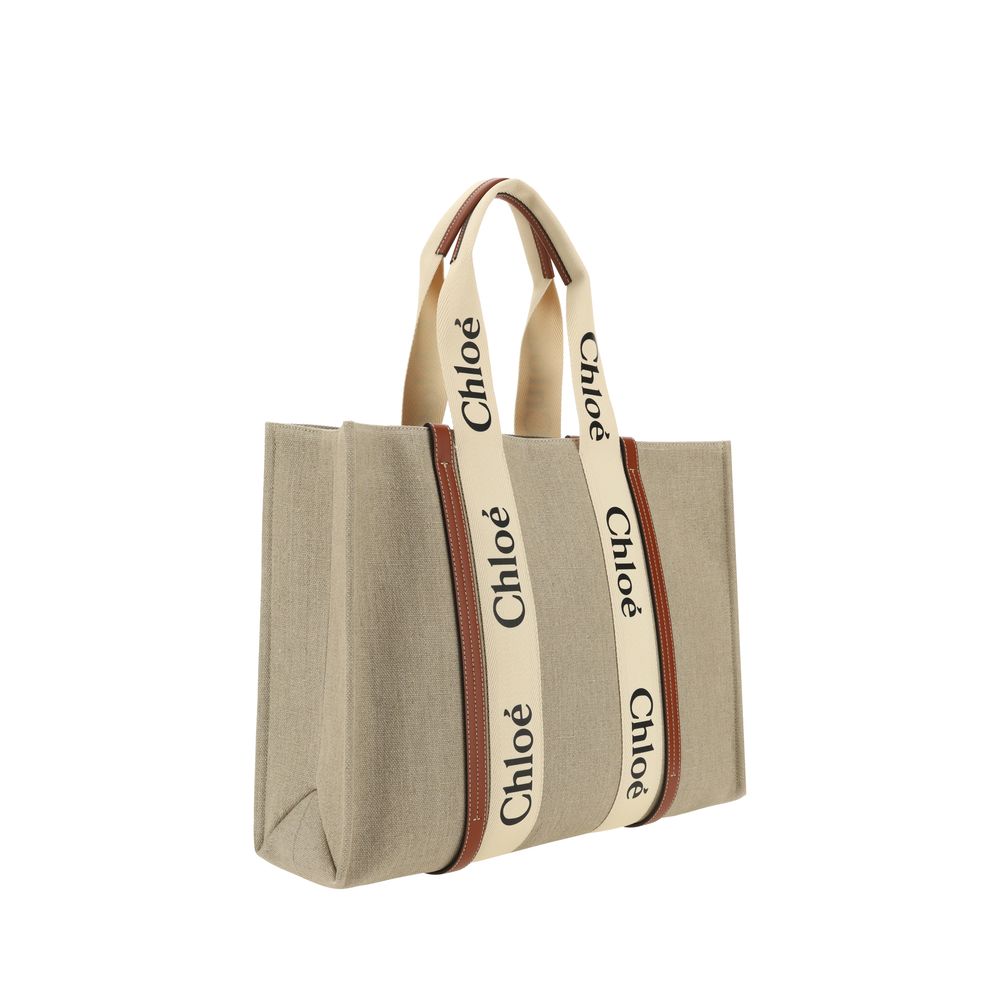 Chloé - Linen Woody Handbag