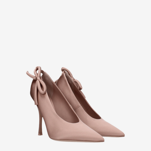 Valentino Garavani – Pink Satin High Heel Pumps