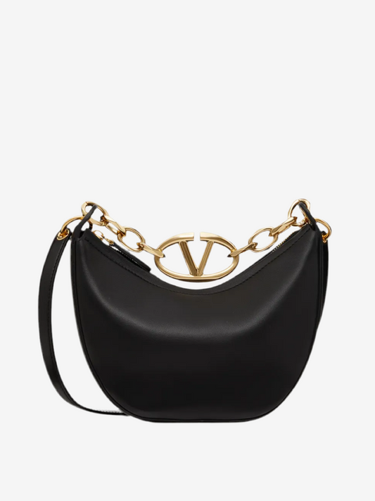 Valentino Garavani – Black Mini VLogo Hobo Bag