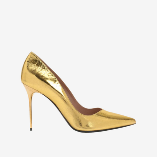 Balmain – Metallic Leather Pumps