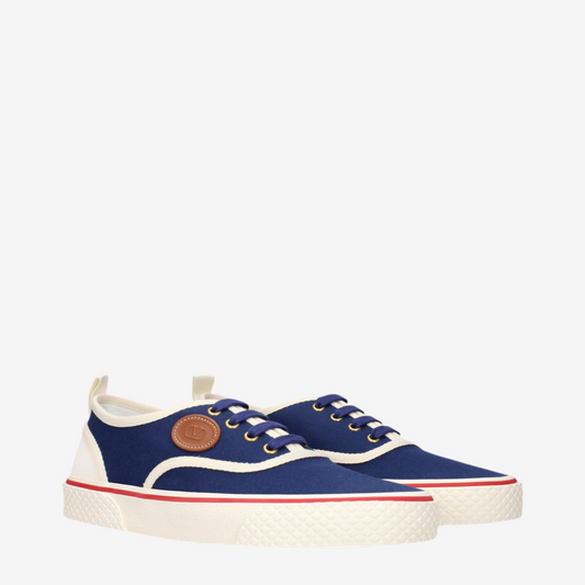 Valentino Garavani – Blue Fabric Low-Top Sneakers