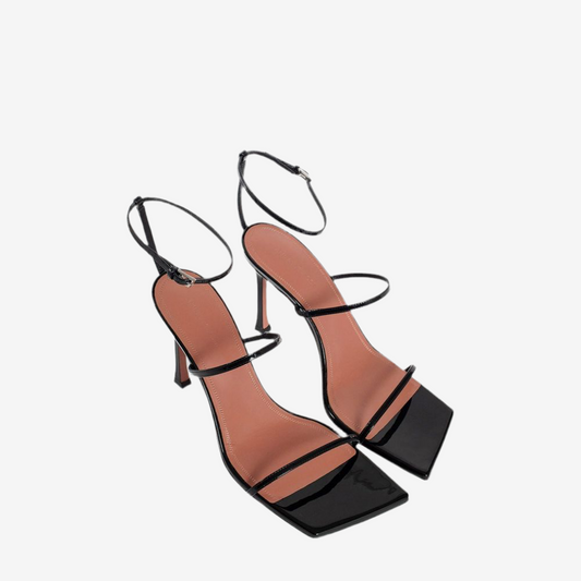 Amina Muaddi – Maya Patent Leather Sandals
