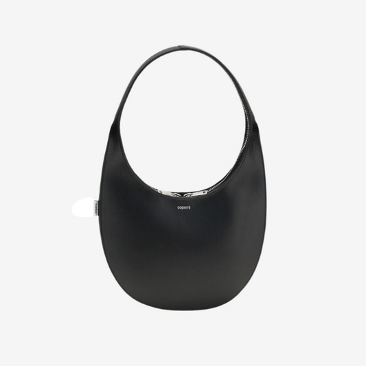 Coperni – Soft Swipe Double Gusset Bag in Black Leather