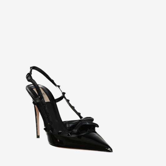 Valentino Garavani – Rockstud Leather Slingback Pumps